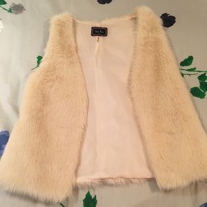Off white fur vest